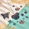 16Pcs 8 Style Plated Alloy Pendants FIND-PH0001-58-2