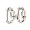 Non-Tarnish 304 Stainless Steel Screw Carabiner Lock Charms STAS-C092-01C-P-1