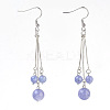 Natural Aquamarine Dangle Earrings EJEW-JE02813-09-1