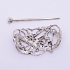 Tibetan Style Alloy Hair Forks OHAR-WH0016-30-2