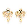 Brass Pave Cubic Zirconia Pendants KK-T074-97B-G-1