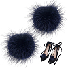 Faux Mink Fur Shoes Buckle Clip AJEW-WH0248-670D-1