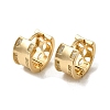 Brass Micro Pave Cubic Zirconia Hoop Earring EJEW-L271-20KCG-05-1