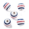 Independence Day Theme Wood European Beads WOOD-M011-07D-1