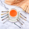 15Pcs 5 Colors Zinc Alloy Rhinestone Spoon AJEW-DC0001-91-5