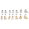 Stainless Steel Micro Pave Clear Cubic Zirconia Internally Threaded Labrets WGBE4CC-09-4
