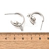 Brass Stud Earring Findings KK-R217-14P-3