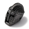 Helmet Shape Brass with Cubic Zirconia Beads KK-S406-15A-2