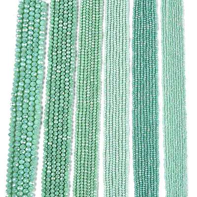 Electroplate Glass Beads Strands EGLA-A044-P1mm-B14-1