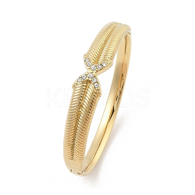 Ion Plating(IP) 304 Stainless Steel Bangles for Women BJEW-G693-06G-1