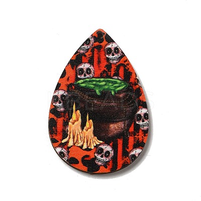 Single Face Printed Wood Big Pendants LS-WOOD-H102-04D-1