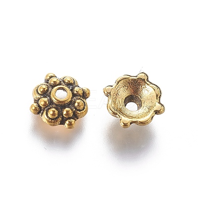 Tibetan Style Alloy Caps LS-GLF0664Y-1