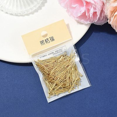 SHEGRACE Brass Flat Head Pins XGR0084G-32G-1