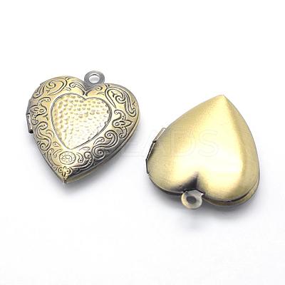 Brass Locket Pendants KK-F717-46AB-NR-1