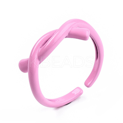 Spray Painted Brass Cuff Rings RJEW-S045-113-NR-1