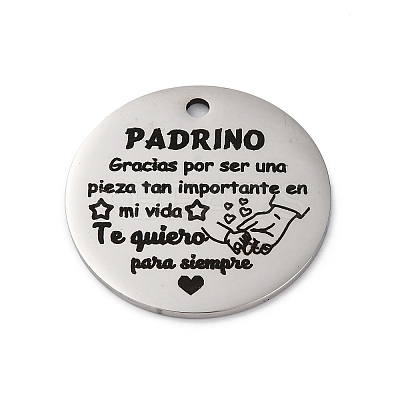 Anti-Tarnish 201 Stainless Steel Pendants STAS-R002-01P-01-1