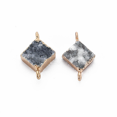 Natural Druzy Agate Links Connectors G-S359-081-1