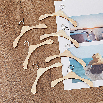16Pcs 2 Style Wooden Doll Clothes Hangers DOLL-FG0001-03-1