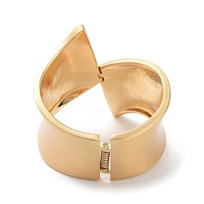 Alloy Wide Hinged Bangles BJEW-C058-02A-G-1