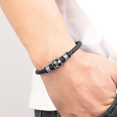 316L Stainless Steel Football Beaded Bracelets FS-WGEB724-01-1