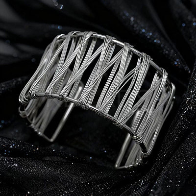 Braided Iron Cuff Bangles WGFA891-08-1
