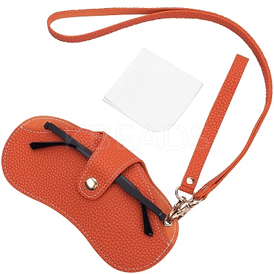 1 Set Portable Travel Leather Eyeglass Storage Cases AJEW-CN0002-45E-1