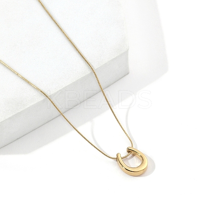 201 Stainless Steel Teadrop Pendant Necklaces with Round Snake Chains NJEW-D055-12G-1