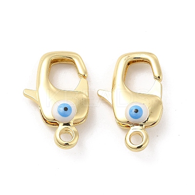 Brass Lobster Claw Clasps KK-E075-01G-03-1