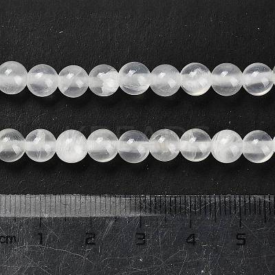 Natural White Jade Beads Strands G-B128-A02-02-1