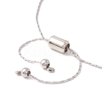 Polyester Tassel & Heart Charm Slider Bracelets for Women STAS-P302-13P-1