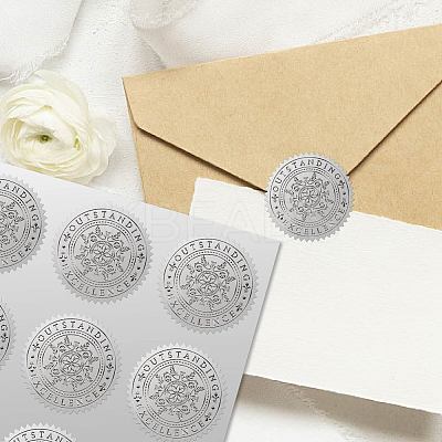 34 Sheets Custom Silver Foil Embossed PET Picture Sticker DIY-WH0528-021-1