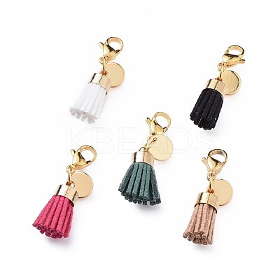 Suede Cord Tassel Pendants HJEW-JM00362-M-1