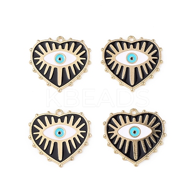 Rack Plating Alloy Enamel Pendants ENAM-K067-05C-1