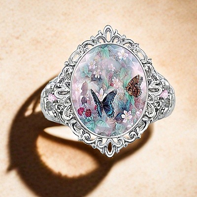 Alloy Resin Finger Rings for Women PW-WGB4259-01-1