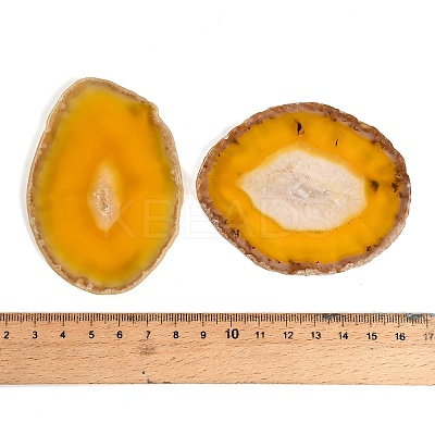 Dyed & Heated Natural Agate Slice Cabochons GG-CBAAF67-01D-1