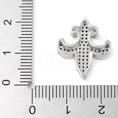 Brass Micro Pave Cubic Zirconia Beads KK-C086-05P-1