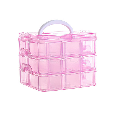 3-Tier Transparent Plastic Storage Container Box CON-PW0001-036A-1