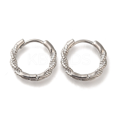 Rack Plating Twist Brass Hoop Earrings EJEW-H143-21P-1