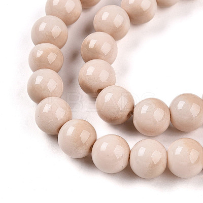 Baking Paint Glass Beads Strands DGLA-N012-8mm-07-1