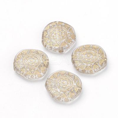 Plating Transparent Acrylic Beads PACR-Q115-45-1