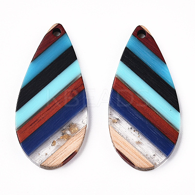 Resin & Walnut Wood Pendants RESI-N039-13-1