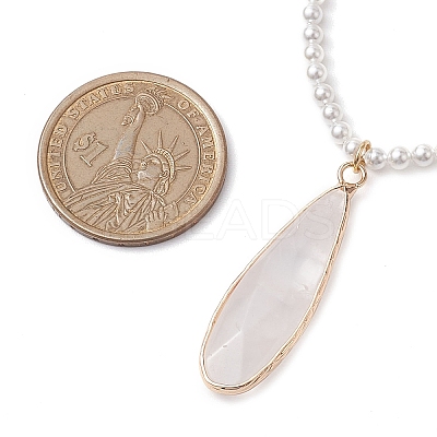 Shell Pearl Beaded Necklaces for Women NJEW-JN04980-1