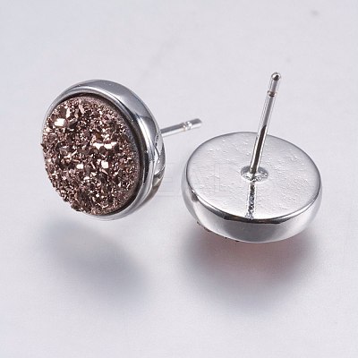 Druzy Resin Earrings KK-E724-S-09P-1
