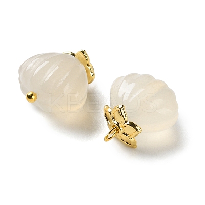 Natural Agate Shell Shaped Pendants G-G179-04-1