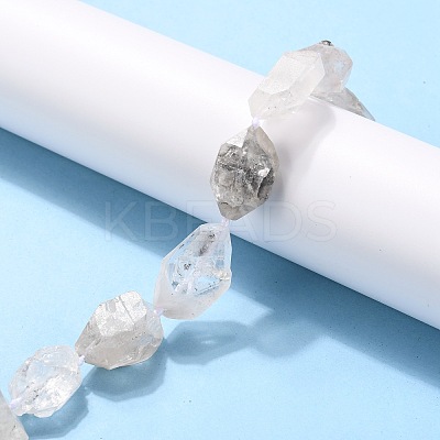 Rough Raw Natural Quartz Beads Strands G-G010-19-01-1