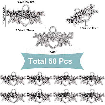 50Pcs Tibetan Style Zinc Alloy Pendants FIND-SC0013-80-1