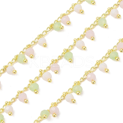 Brass & Glass Link Chain CHC-A009-05G-01-1