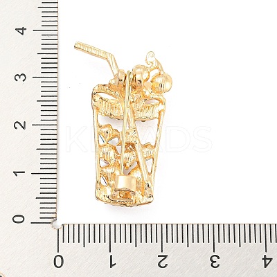 Alloy Rhinestone Brooches JEWB-P023-07G-1