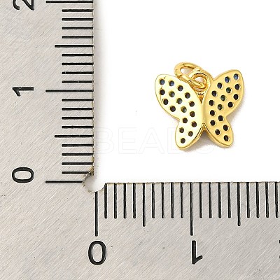 Real 18K Gold Plated Rack Plating Brass Micro Pave Cubic Zirconia Pendants Charms KK-S396-01I-1