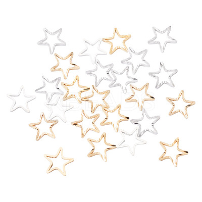 24Pcs 2 Colors Brass Linking Rings KK-TA0003-09-RS-1